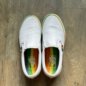 Vans rainbow detail slides